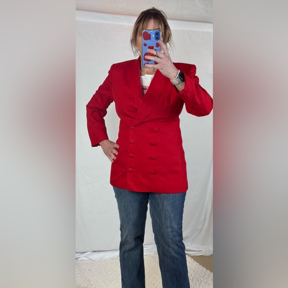Women's Vintage 80’s Red Double-Breasted Jacket